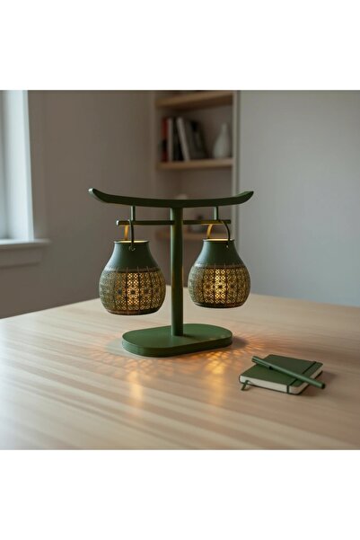 OEM Mini Lampă de veghe LED decorativă cu model geometric inspirat Kumiko - O...