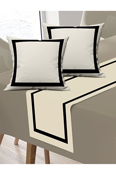 Ardizayn Beige - Velvet Fabric, Balcony, Garden, Kitchen Runner and 2-Piece C...