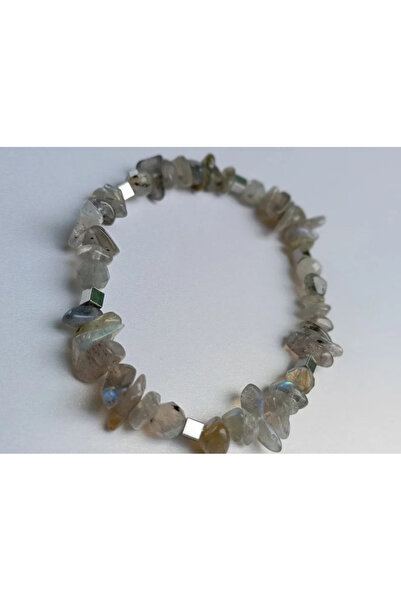OEM Unisex refined bracelet made of faceted spherical Labradorite and irregul...