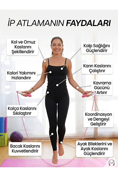 Genel Markalar Atlama İpi Sayaçlı Uzunluk Ayarlı Jump Rope