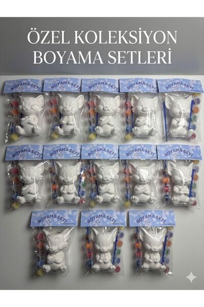 The Art Of Casting 1+1 ADET TOM VE JERRY KEDİ FARE ÇOCUK SAKSI BOYAMA SETİ , ...