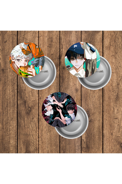 mertfigur The Summer Hikaru Died Yoshiki Yaoi BL Anime Buton Rozet Seti (44 mm)