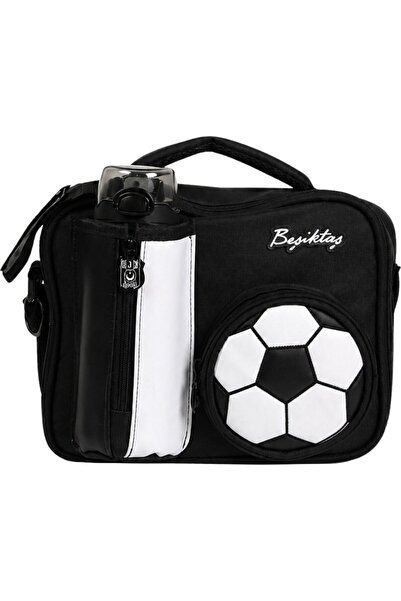 Beşiktaş Licensed 3D Soccer Ball Design Lunch Bag - 3 Compartment Faux Leathe...