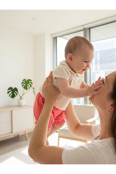 INFANT Μπλούζα με φιόγκο και παντελόνι καμπάνα, σετ για μικρά κορίτσια