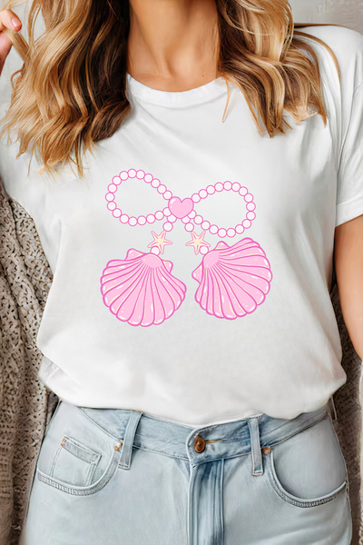 Sarah's Boutique Women's T-shirt – 100% cotton – Pearl Shells