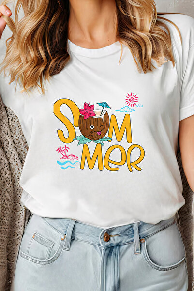 Sarah's Boutique Women's T-shirt – 100% cotton – Summer Coconut