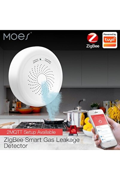 MOES Detector/Senzor inteligent de gaz ZigBee, alimentare USB, alarma sonora,...