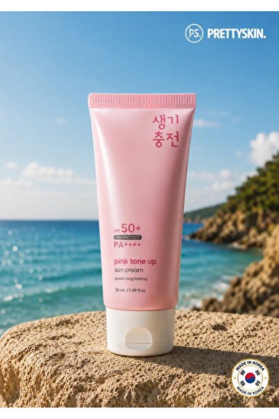 PS PRETTYSKIN Pink Tone up Sun Cream Spf50+ Pa++++ 50ml |   Pink Tone up Effe...