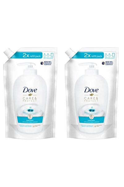 Dove Rezerva Sapun lichid Original Care & Protect cu ingredient , 2 x 500 ml