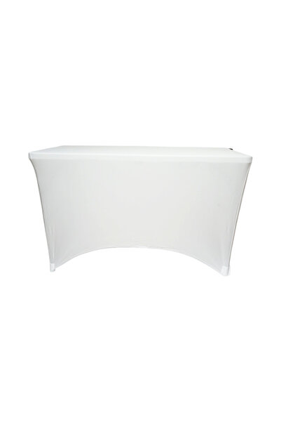Avex Față de masă dreptunghiulară, culoare albă, elastică, dimensiune 180 x 70 x 74 cm