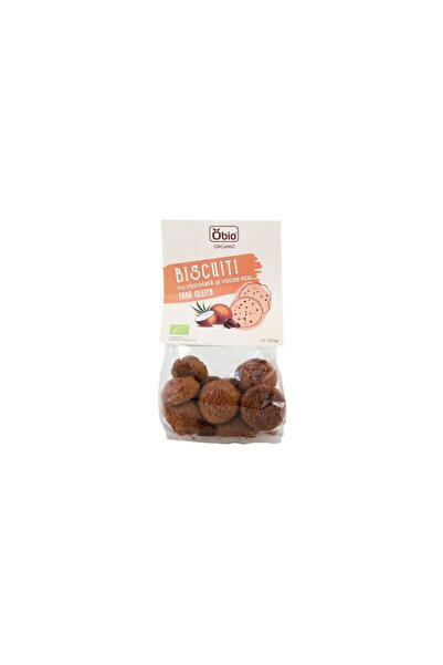 OBİO Biscuiți bio fără gluten cu ciocolată și nucă de cocos 100g