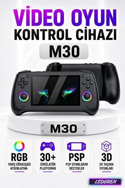 L'eDoren M30 4.3" Retro Taşınabilir El Oyun Konsolu Atari Arcade Kutusu TV Ba...
