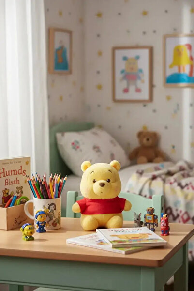 Miniso لعبة ويني ذا بوه المحشوة المرخصة من ديزني مقاس 15 سم - صغيرة الحجم ونا...