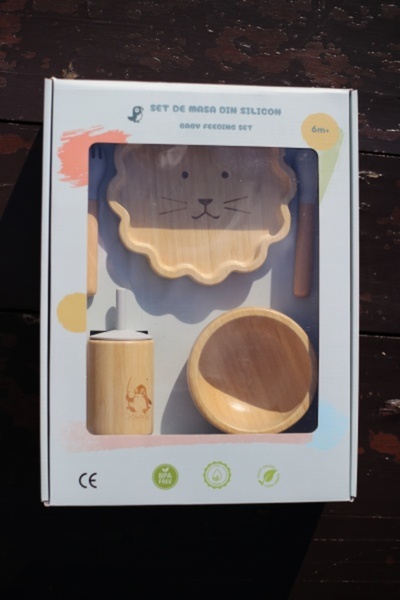 OEM Set de masă diversificat Leu Copil din Bambus și Silicon