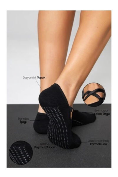 LOOKSOCKS Bale çorabı, kaydırmaz taban spor ve sporcu çorabı,