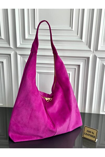 çkn sedat çakan çanta & fular & aksesuar Genuine Suede Leather 45X40 cm Women...