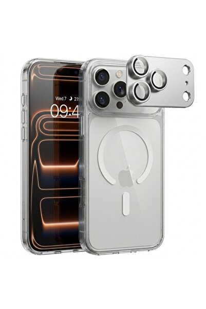 O Ozone (2 in 1) Magnetic Clear Case Compatible with iPhone 17 Pro Max Cover ...