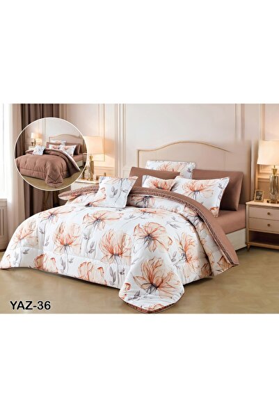 SFT Summer Royal 8 Pieces Reversible Luxury Bedspread Set for You and Your El...