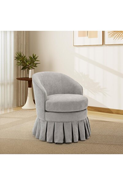 Garvee - Table Stool, Upholstered Chair with High Back with Side Pockets, Woo...