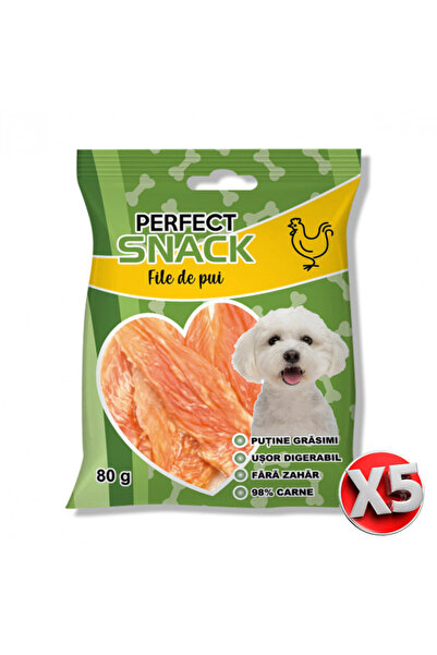 Perfect Snack Pachet 5 buc - File de pui, recompense caini 80g