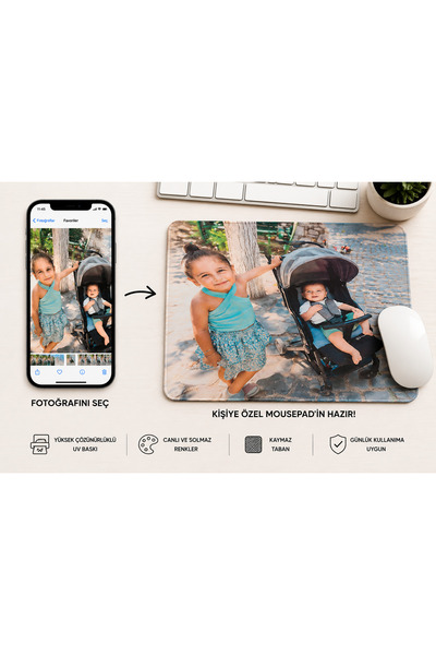 batcell Fotoğraf Baskılı Kişiye Özel Oyuncu ve Ofis Mouse Pad 80x30 cm 70x30 cm