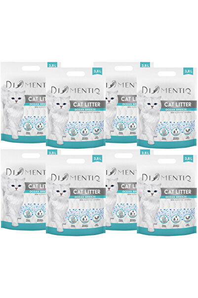 DIAMENTIQ Ocean Breeze Silicone Non-Clumping Cat Litter - 8x3.8 l