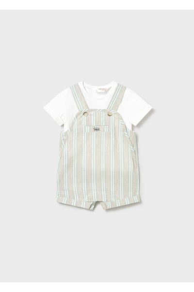 MAYORAL Baby T-Shirt Striped Overalls Set 1622