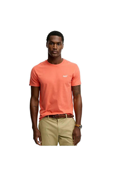 SUPERDRY Turuncu Erkek Logo Baskılı T-Shirt M1011245M-YUG ESSENTIAL LOGO EMBTEE