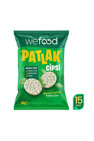 Wefood Mevsim Yeşillikli Patlak Cipsi 60 g 15'li