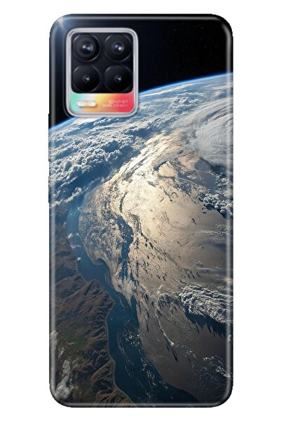 realme 8 - 8 Pro Kılıf Yer Küre Temalı Desenli Darbe Emici Silikon