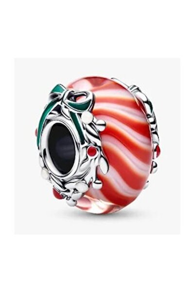 Pandora Charm din sticla de Murano tip Bomboana Festiva - Argint 925