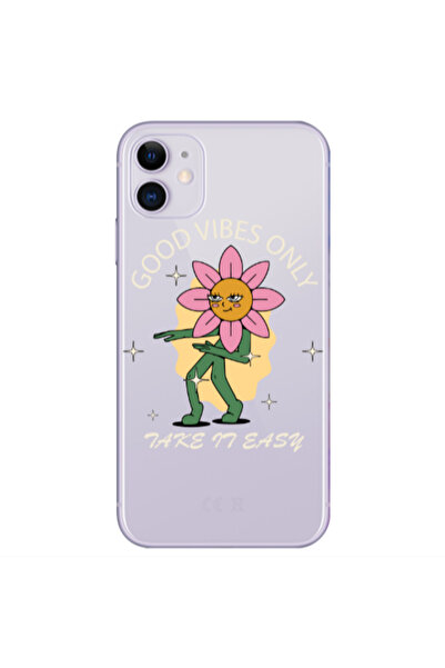 Other Apple iPhone 11 Good Vibes Only Transparent Silicone TPU Θήκη