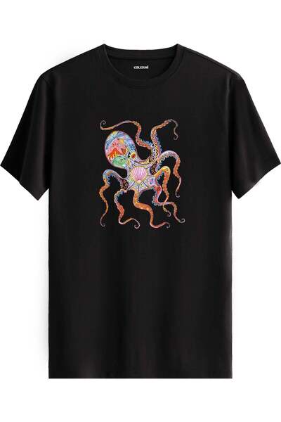 Colermi Artistic Octopus Printed Original Design T-Shirt