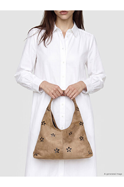 LC Waikiki Ozmarka New Season Floral Patterned Suede Women's Shoulder Bag and...