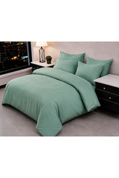 MEİSO MĚISO Premium 4-Piece Duvet Cover Set Top Bottom Set in 100% Satin Cott...