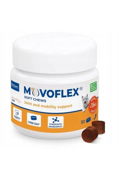 Virbac Supliment pentru câini MOVOFLEX S crochete 30 bucăți