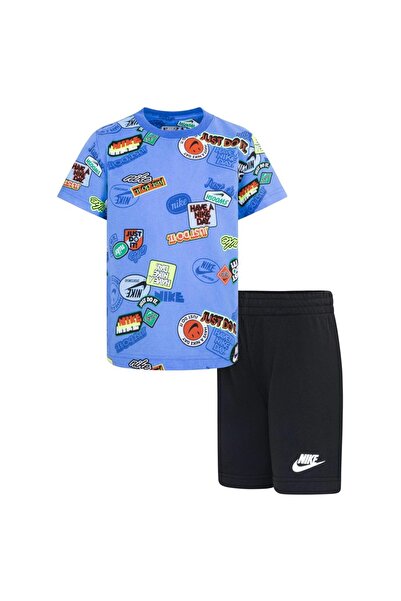 Nike Παιδικά Αθλητικά Ρούχα Σετ Σορτς από Φρεντς Τέρι με Ολόσωμη Στάμπα 6-7