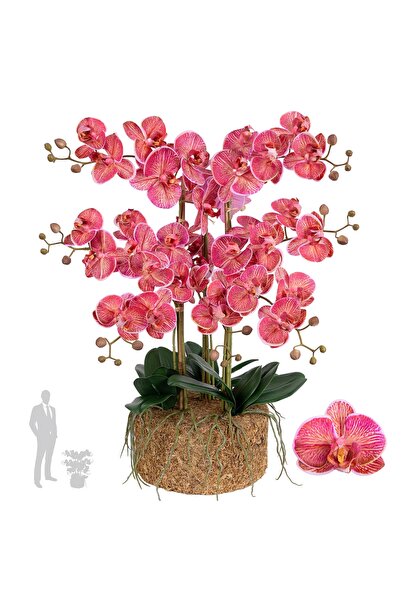 Roberto Rossi Orhidee artificiala cyclame cu aspect H66 cm cu 9 tulpini