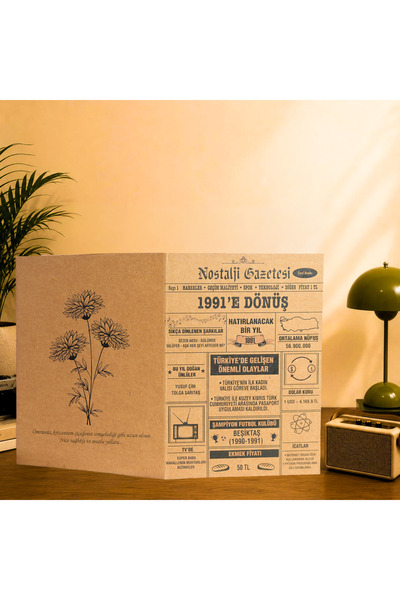 1991 Kraft Kutlama Kartı - Doğum Günü Kartı - Yıl Dönümü Kartı - Nostalji Gazetesi