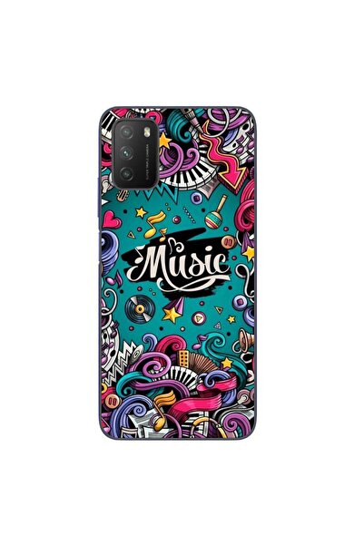 OEM Case compatible with Xiaomi Poco M3 Silicone Gel Tpu Pattern Pop Art Music