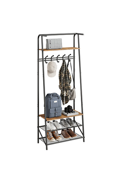 Garvee Coat Rack with Shoe Bench, 4-in-1 Clothes Rack, Clothes Rail with Hook...