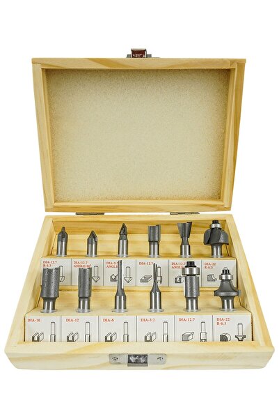VERKE Set de freze pentru lemn, 12 bucăți, 8 mm, V05068