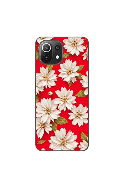 OEM Case compatible with Xiaomi Mi 11 Lite, Mi 11 Lite 5G Silicon Pattern Whi...