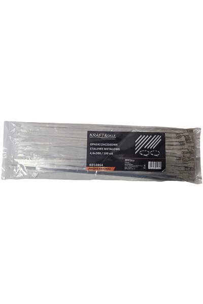 Kraft&dele Coliere metalice pentru cabluri 4.6 x 300 mm, 100 bucăți, Kraft&De...
