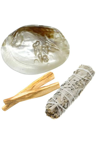 OEM Shaman's Set (Palo Santo, White Sage and Shell with Pearls)