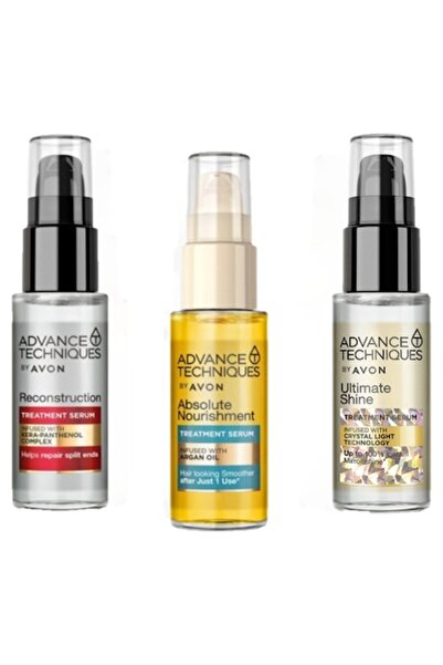 AVON Set de 3 seruri pentru păr Tehnici Avansate, - Reconstrucție, Nutriție A...