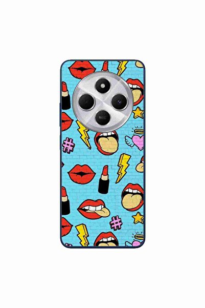 OEM Case compatible with Xiaomi Redmi 14C Silicone Gel Tpu Pattern Pop Art Lips