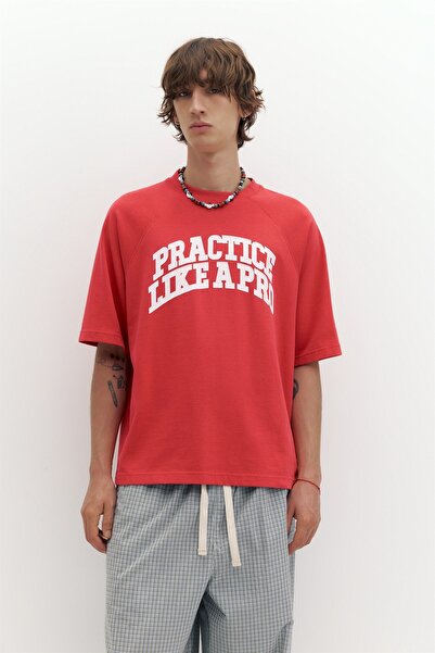 Pull & Bear STWD grafikli reglan tişört