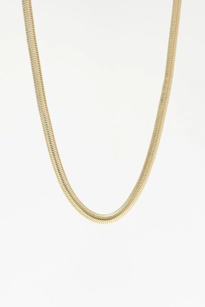 Seçilkaragozboutique 14k Gold Balık Sırtı İtalyan Zincir 45 Cm Luxury Kolye