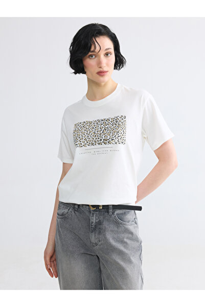 LC Waikiki Tricou pentru damă cu imprimeu cu gât crew